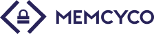 Dark blue geometric logo with a padlock icon next to the text "MEMCYCO" in uppercase letters, symbolizing cybersecurity and protection against financial crime, all on a light background.