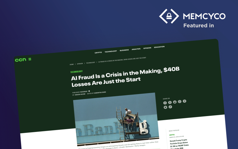 Screenshot of a news website featuring an article titled “AI Fraud Is a Crisis in the Making, $40B Losses Are Just the Start,” highlighting $40B losses, with a photo of a worker on a scaffold.